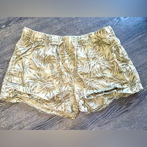 GAP Green Palm Leaf Casual Lounge Shorts Large